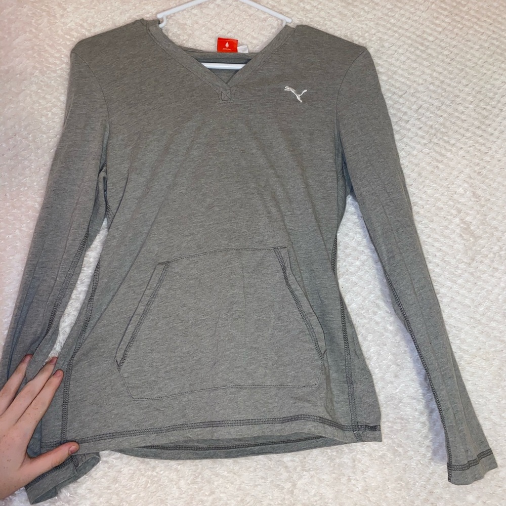 PUMA hooded long sleeve shirt.